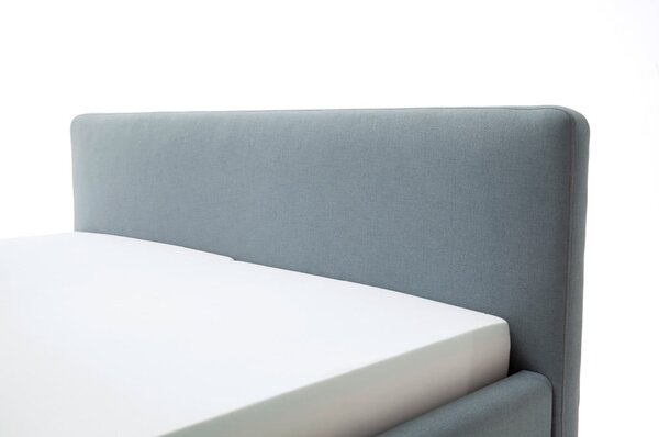 Letto matrimoniale imbottito blu/grigio con contenitore con rete inclusa 180x200 cm Mattis – Meise Möbel