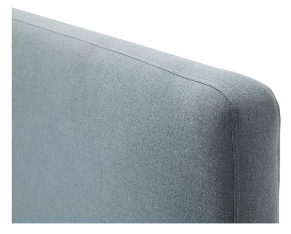 Letto matrimoniale imbottito blu/grigio con contenitore con rete inclusa 180x200 cm Mattis – Meise Möbel