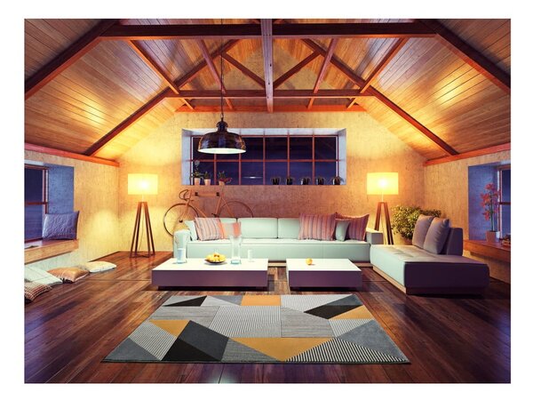 Tappeto arancione e grigio , 160 x 230 cm Gladys Duro - Universal