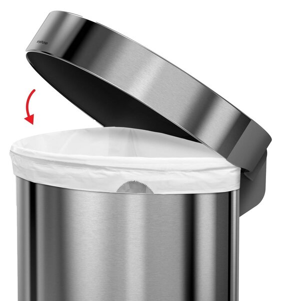 Bidone a pedale in acciaio inox 45 l - simplehuman