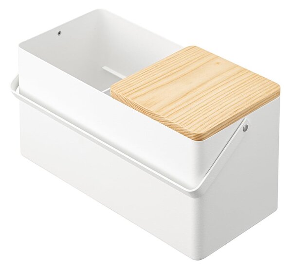 Organizzatore da bagno in metallo bianco per cosmetici - YAMAZAKI