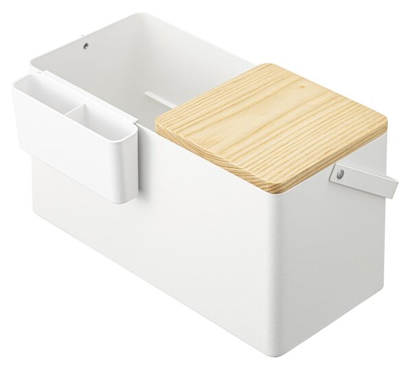 Organizzatore da bagno in metallo bianco per cosmetici - YAMAZAKI