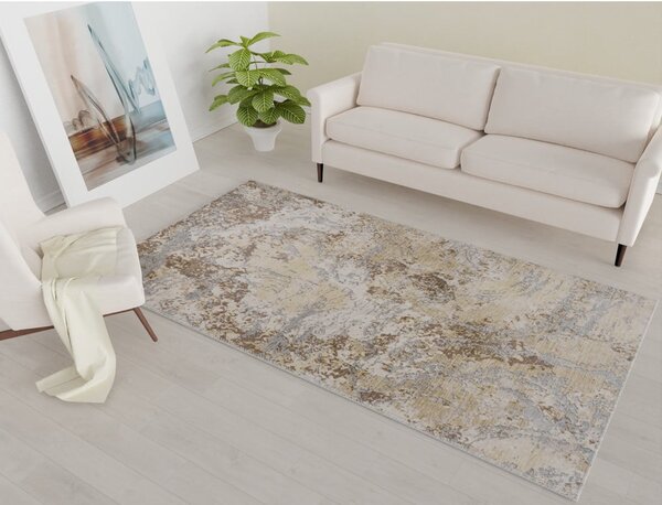 Tappeto azzurro/marrone chiaro lavabile 50x80 cm Sandstorm – Vitaus