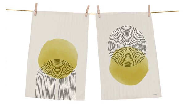 Set di 2 asciugamani da cucina in cotone, 70 x 50 cm Rising Sun - Butter Kings