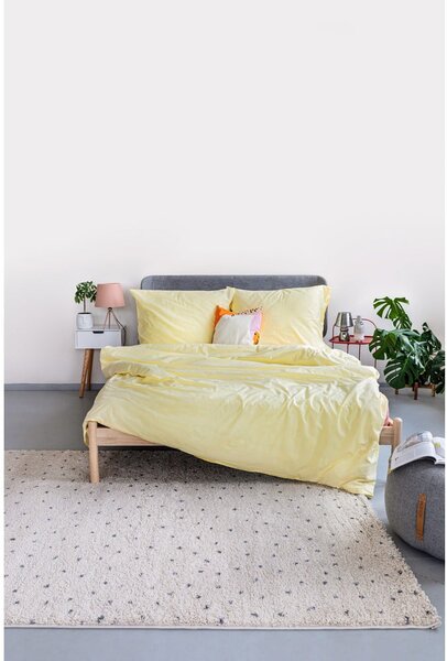 Tappeto nero/color crema 80x150 cm Dottie Black – Universal