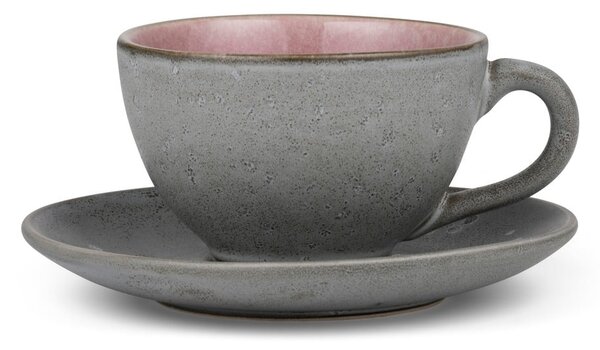 Tazzina per cappuccino rosa/grigia in ceramica 240 ml Gastro Grey/Light Pink – Bitz