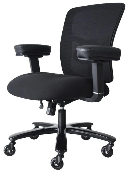 Sedia da ufficio, design ergonomico, regolabile in altezza, nera