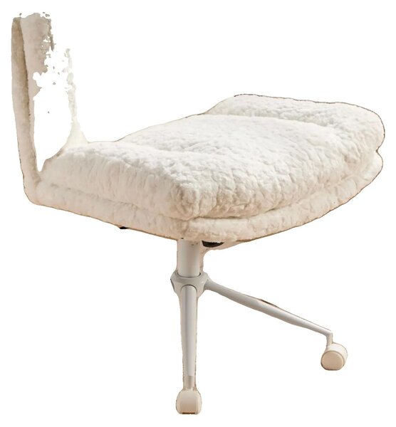 Sedia da ufficio, regolabile in altezza, supporto ergonomico, bianco Reis