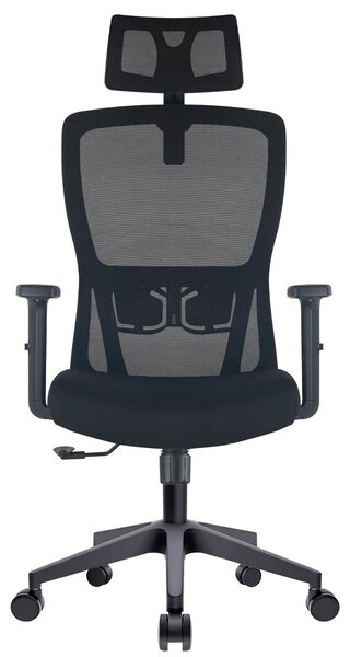 Sedia da ufficio, design ergonomico, regolabile in altezza, nera