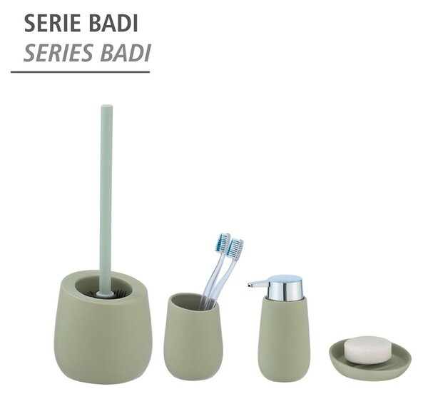Tazza in ceramica verde per spazzolini da denti Badi - Wenko