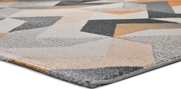 Tappeto arancione e grigio , 80 x 150 cm Gladys Abstract - Universal