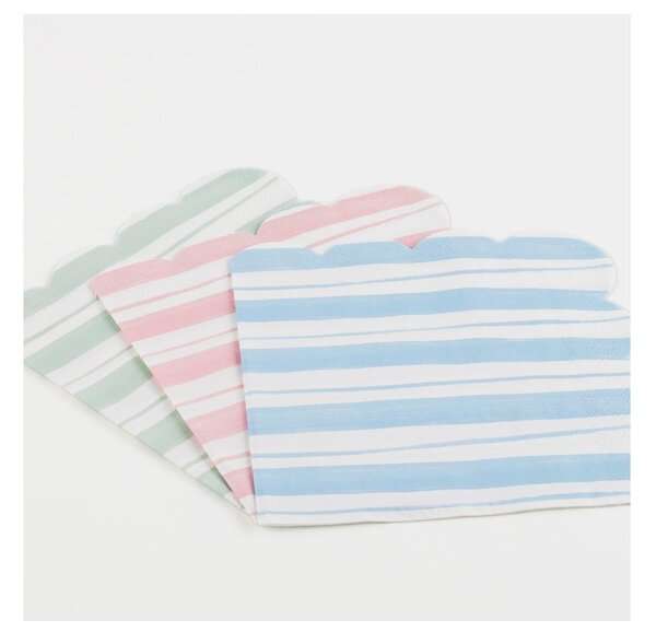 Tovaglioli di carta in set da 16 Ticking Stripe - Meri Meri