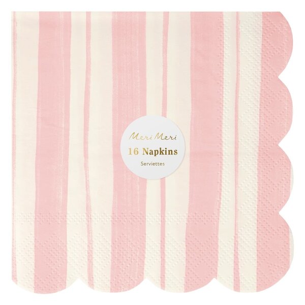 Tovaglioli di carta in set da 16 Ticking Stripe - Meri Meri