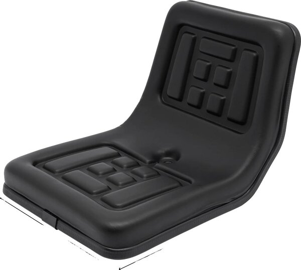 Sedia per carrello elevatore, posizione regolabile, materiale resistente, nera