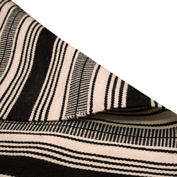Tappeto da esterno bifacciale bianco e nero in plastica riciclata , 80 x 180 cm Zambezi - Green Decore