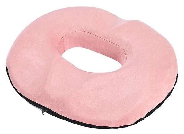 Cuscino a ciambella, comfort in schiuma memory, design per alleviare la pressione, rosa
