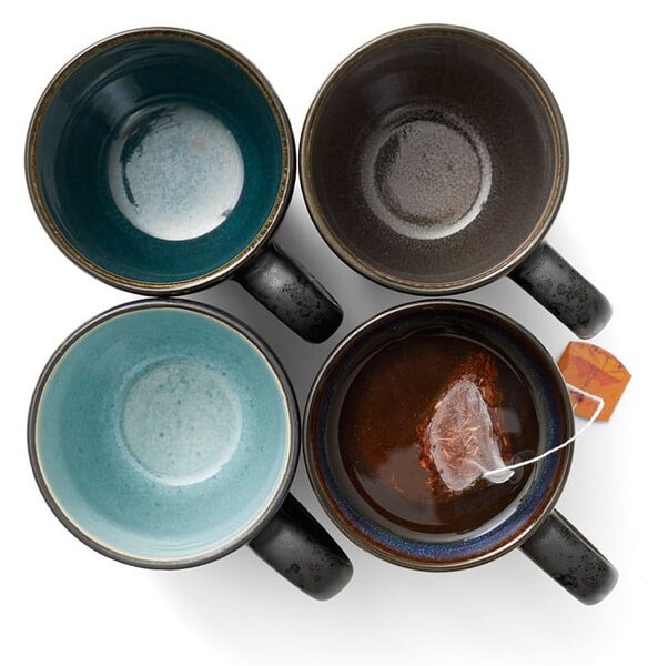 Tazze in set nere/blu scuro in ceramica 4 pz 300 ml Gastro Black/Mix – Bitz