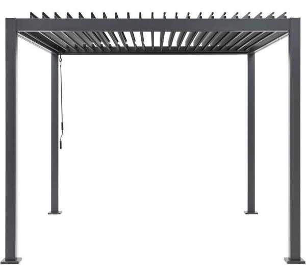 Pergola bioclimatica - Struttura in alluminio e acciaio - 290x290xH240 cm - Grigio