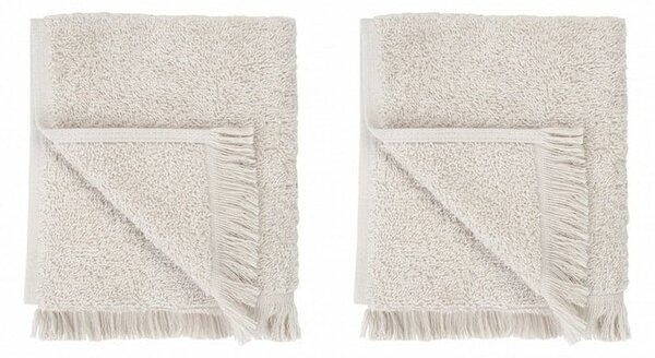 Set di 2 asciugamani in cotone crema 30x50 cm Frino - Blomus