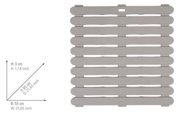 Tappeto da bagno in plastica beige 55x55 cm - Wenko