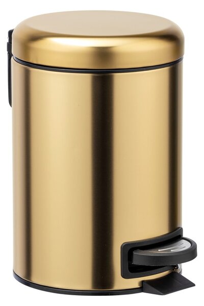 Bidone a pedale in acciaio inox oro 3 l Leman - Wenko