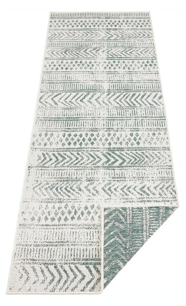 Tappeto per esterni verde e crema , 80 x 350 cm Biri - NORTHRUGS