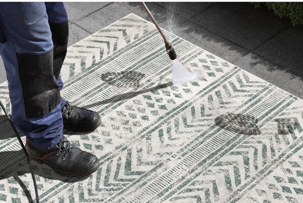 Tappeto per esterni verde e crema , 80 x 150 cm Biri - NORTHRUGS