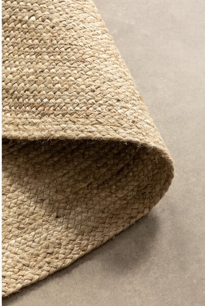 Tappeto rotondo avorio in iuta reversibile ø 140 cm Braided – Hanse Home