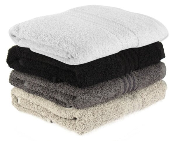 Set di 4 asciugamani in cotone Shadow, 50 x 90 cm - Foutastic