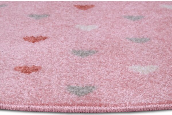 Tappeto rosa per bambini ø 100 cm Little Hearts - Hanse Home