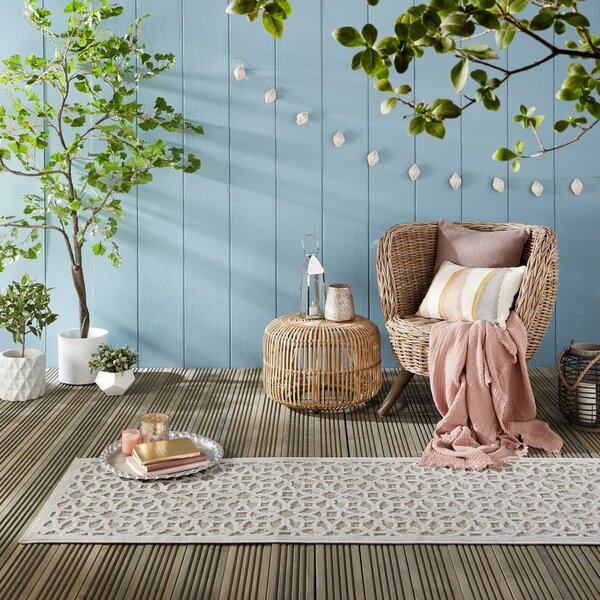 Tappeto grigio per esterni 66x230 cm Argento - Flair Rugs