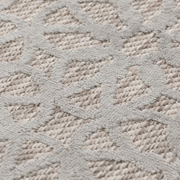Tappeto grigio rotondo per esterni ø 160 cm Argento - Flair Rugs
