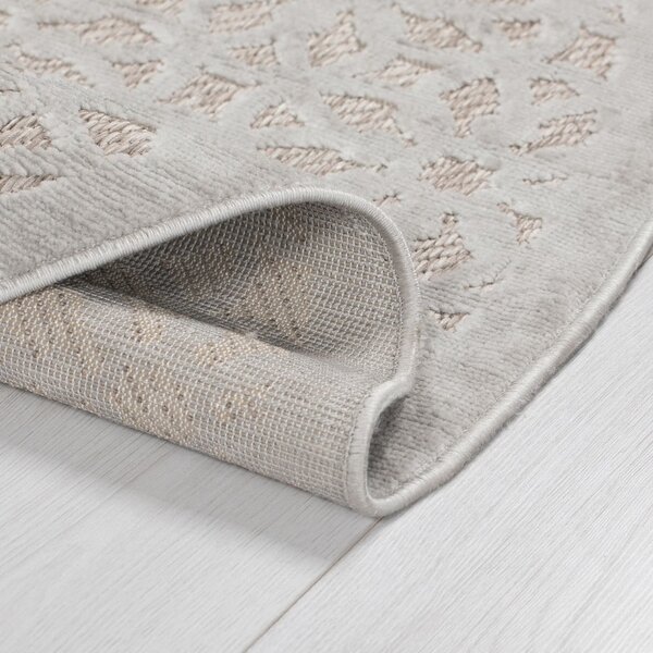 Tappeto grigio rotondo per esterni ø 160 cm Argento - Flair Rugs