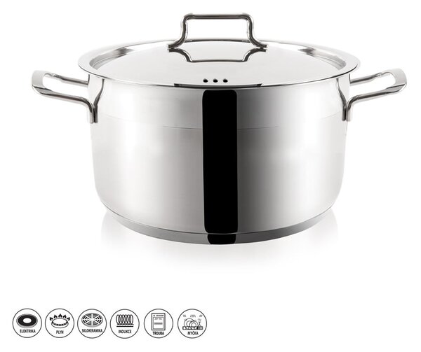 Casseruola in acciaio inox con coperchio Anett, 6,2 l - Orion