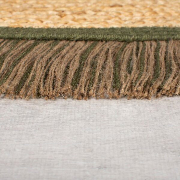 Tappeto rotondo di colore naturale in iuta tessuto a mano ø 180 cm Kahana – Flair Rugs