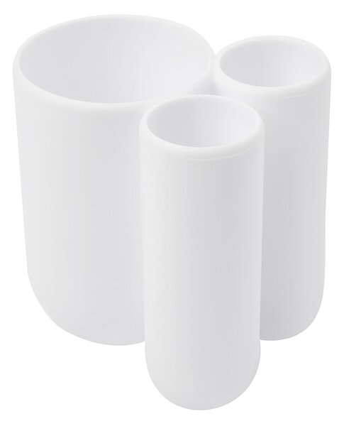 Bicchiere di plastica bianco per spazzolini da denti Touch - Umbra