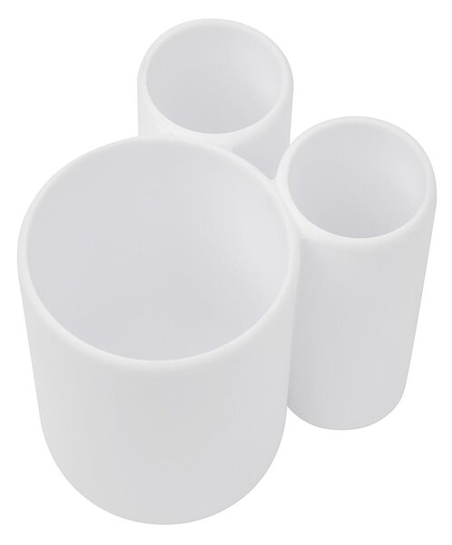 Bicchiere di plastica bianco per spazzolini da denti Touch - Umbra