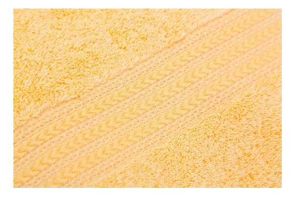 Asciugamano giallo in puro cotone, 50 x 90 cm - Foutastic