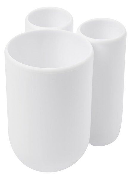 Bicchiere di plastica bianco per spazzolini da denti Touch - Umbra