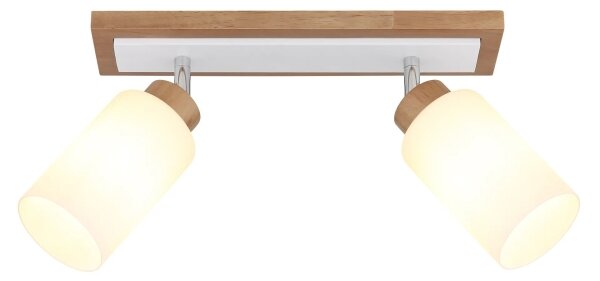 Globo 15977-2 - Faretto ROWENA 2xE27/60W/230V beige/bianco
