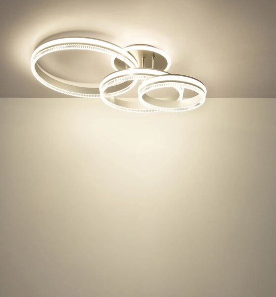 Globo 67377-72 - Plafoniera LED dimmerabile FRANCINE LED/72W/230V argento+telecomando