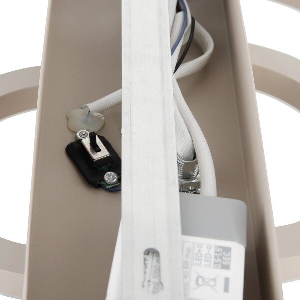 Globo 48040-40SA-LED Plafoniera da soffitto dimmerabile DARRYL I LED/40W/230V dimensioni 35 x 33 cm ottone + telecomando