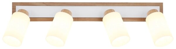 Globo 15977-4 - Faretto ROWENA 4xE27/60W/230V rovere/bianco