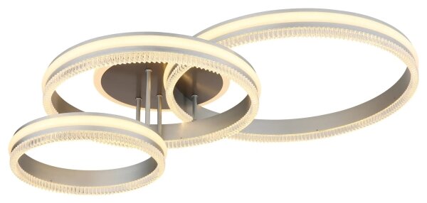 Globo 67377-72 - Plafoniera LED dimmerabile FRANCINE LED/72W/230V argento+telecomando