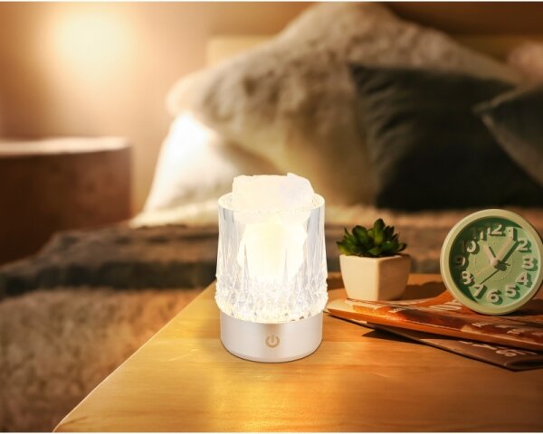Globo 21044S - Lampada da tavolo LED dimmerabile a sfioramento LIZZY LED/1W/5V 3000K 1200 mAh argento