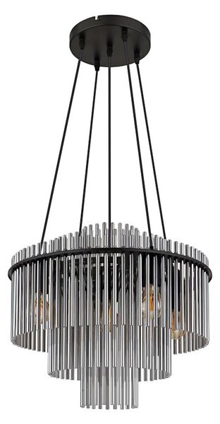 Globo 15698H1 - Lampadario a cavo GORLEY 5xE27/60W/230V nero