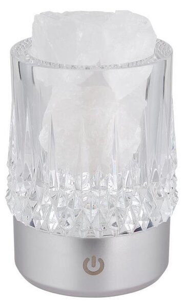 Globo 21044S - Lampada da tavolo LED dimmerabile a sfioramento LIZZY LED/1W/5V 3000K 1200 mAh argento