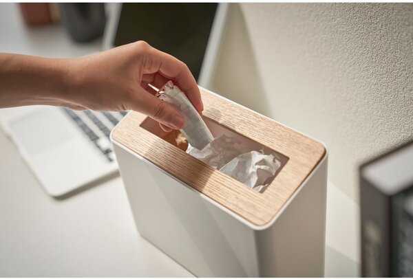 Cestino per la spazzatura bianco in plastica da ufficio 2,3 l Rin – YAMAZAKI