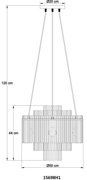 Globo 15698H1 - Lampadario a cavo GORLEY 5xE27/60W/230V nero