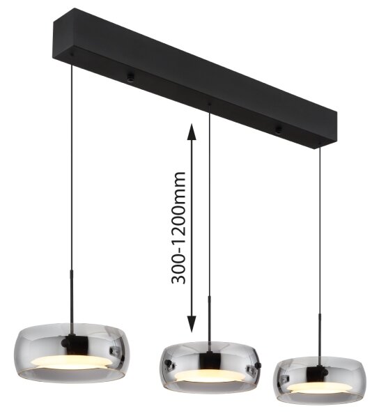 Globo 16058-3 - Lampadario LED a cavo LIVION LED/30W/230V 3000K